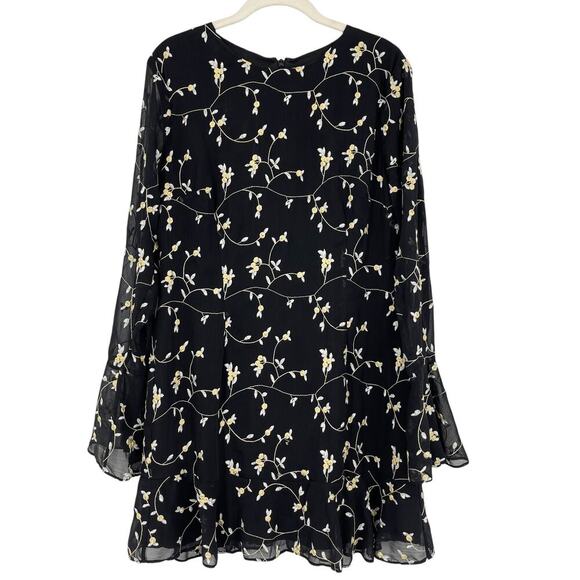 La Maison Talulah Night Spark Floral Chiffon Mini Dress Size XL - Picture 5 of 9